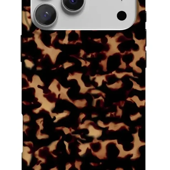 Casely 17 pro max Tortoiseshell Pattern Phone Case in Black & Orange - Picture 2 of 2